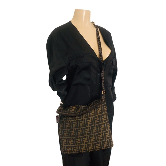 Fendi Zucca Print Convertible Crossbody Fanny Pack Shoulder Bag - Picture 9 of 16